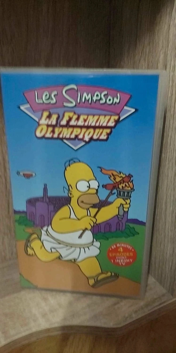 Cassette VHS les simpson la flemme olympique